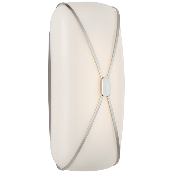 Polished Nickel White Glass