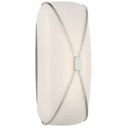 Polished Nickel White Glass