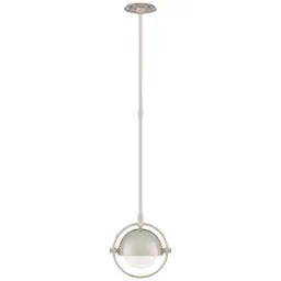 Polished Nickel White Glass