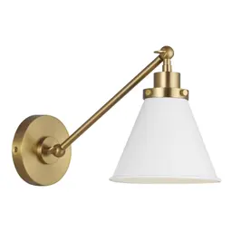 Matte White and Burnished Brass