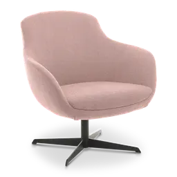 Light pink Powder coated metal swivel base