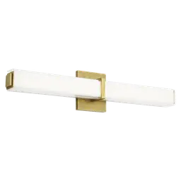 Natural Brass 24" White Glass LED 90 CRI 3000K 120V