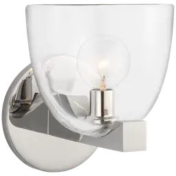 Polished Nickel Clear Glass