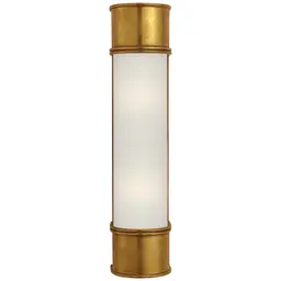 Antique-Burnished Brass Frosted Glass