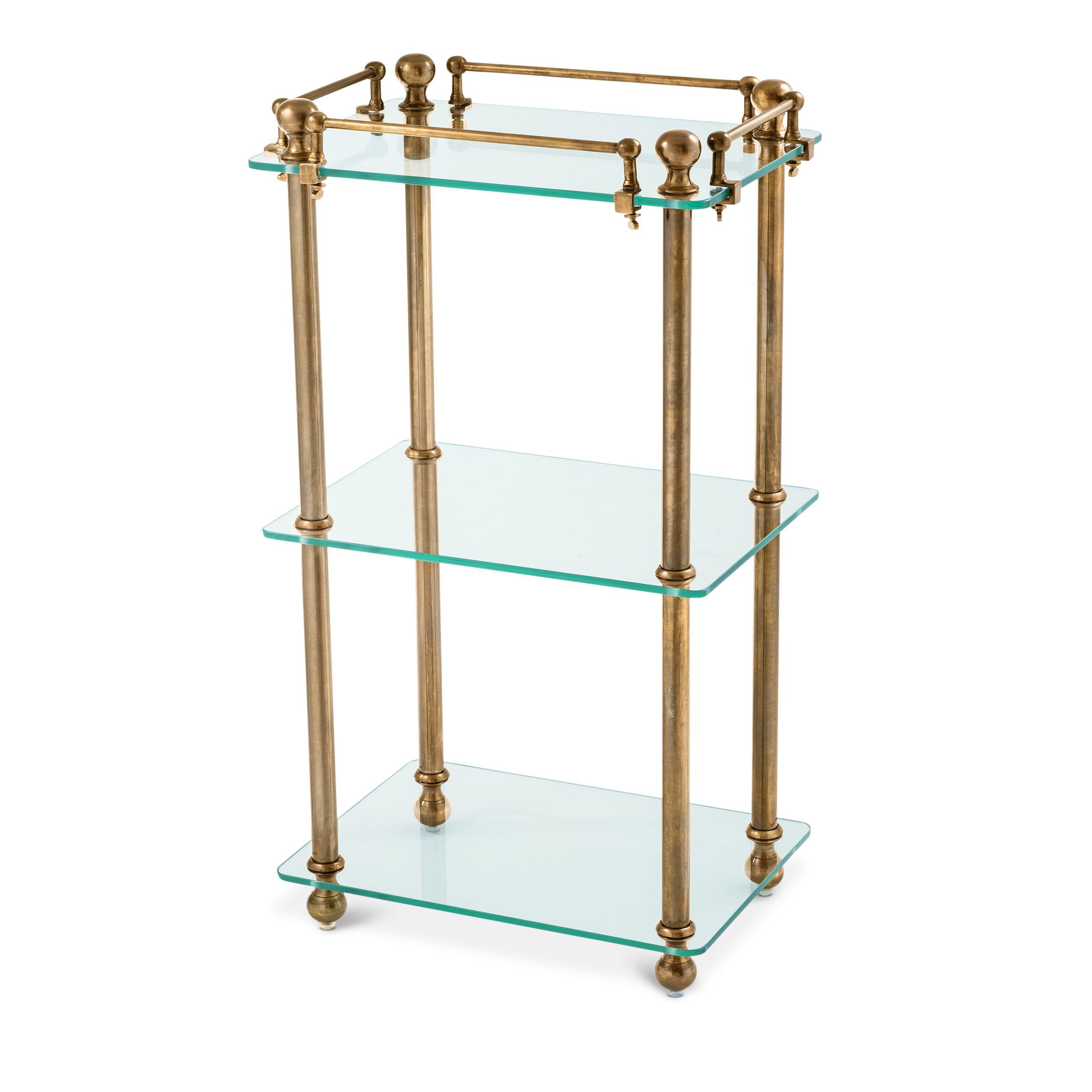 vintage brass finish | clear glass
