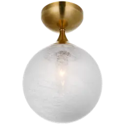 Hand-Rubbed Antique Brass White Glass