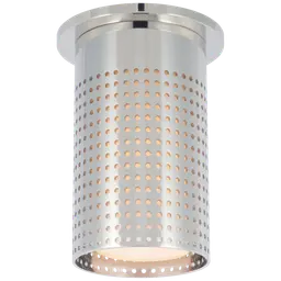 Polished Nickel White Glass