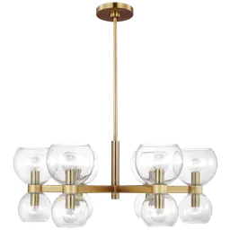 Burnished Brass with Clear Glass