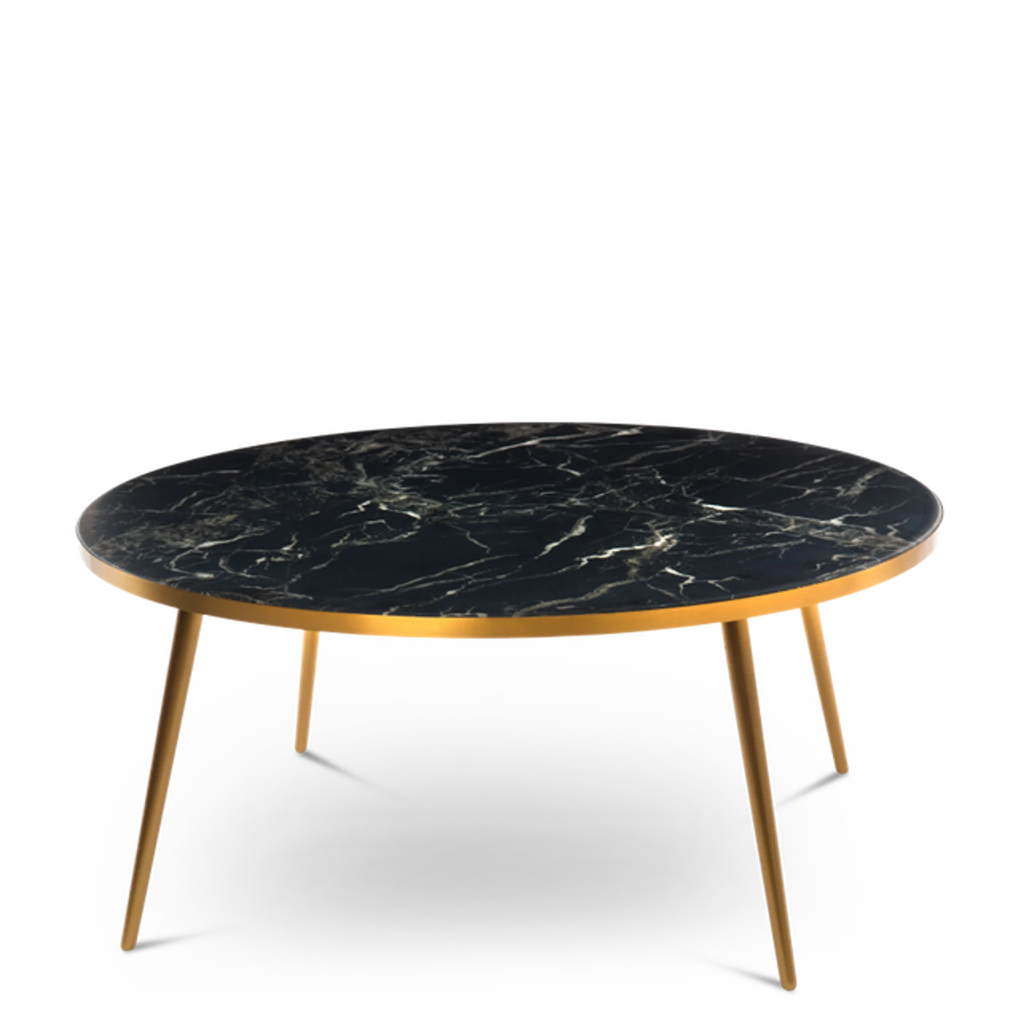 Купить Журнальный столик Marble Look & Gold Feet Coffee Table в интернет-магазине roooms.ru