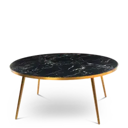 Black Stainless steel frameResin artificial marble top