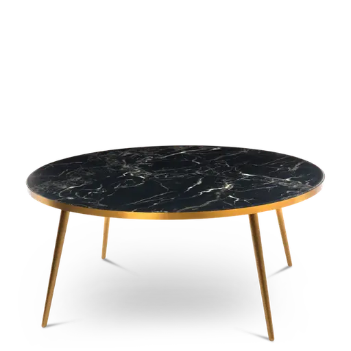 Купить Журнальный столик Marble Look & Gold Feet Coffee Table в интернет-магазине roooms.ru