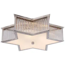 Polished Nickel with Clear Glass Frosted Glass