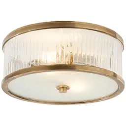 Hand-Rubbed Antique Brass Frosted Glass