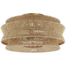 Antique-Burnished Brass and Natural Abaca