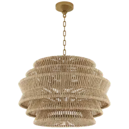 Antique-Burnished Brass and Natural Abaca