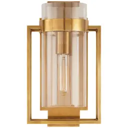 Hand-Rubbed Antique Brass Clear Glass