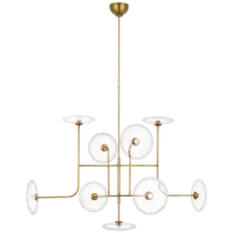 Hand-Rubbed Antique Brass Clear Glass