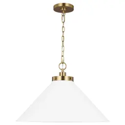 Matte White and Burnished Brass