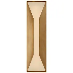 Antique-Burnished Brass Frosted Glass