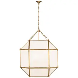 Gilded Iron White Glass
