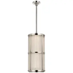 Polished Nickel and Glass Rods White Glass