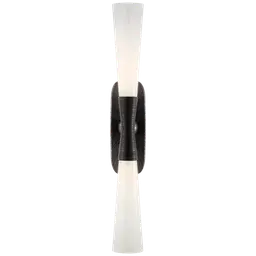 Aged Iron White Glass