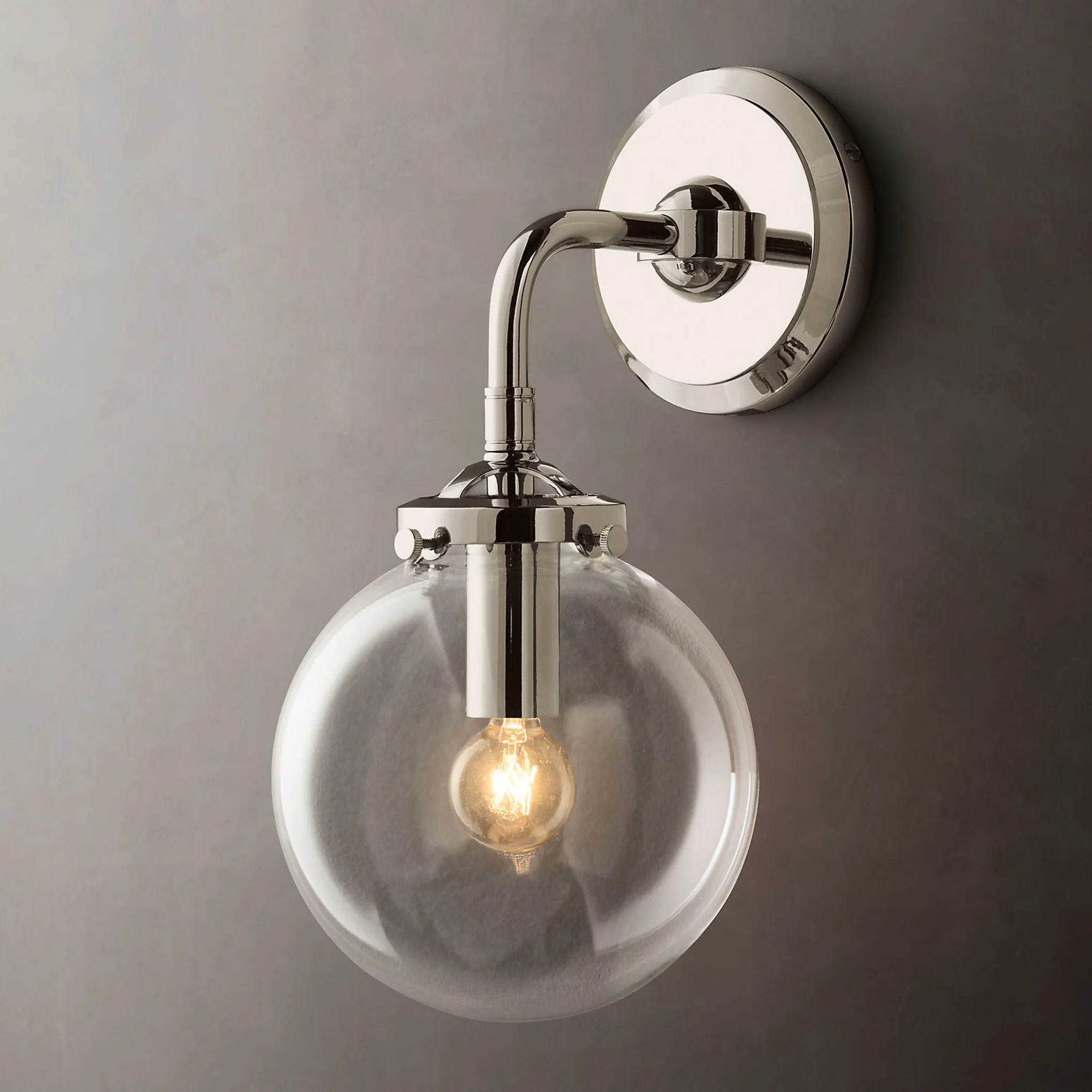 Купить Бра Bistro Globe Clear Glass Sconce в интернет-магазине roooms.ru