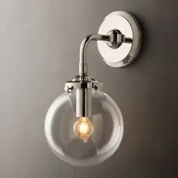 Polished Nickel Clear Glass