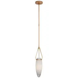 Antique-Burnished Brass White Glass