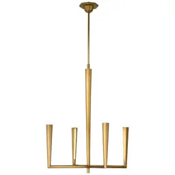 Hand-Rubbed Antique Brass White Glass