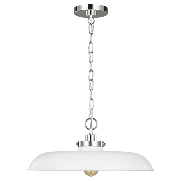 Matte White and Polished Nickel