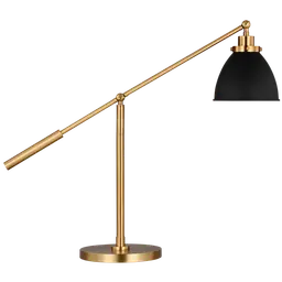 Midnight Black and Burnished Brass LED Bulb(s) Included