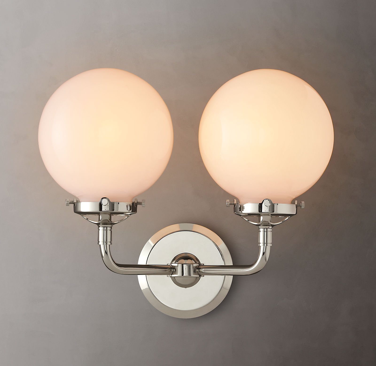 Polished Nickel Milk Glass