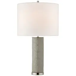 Shellish Gray 16" x 16" x 12" Cream Linen