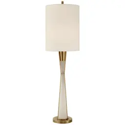 Hand-Rubbed Antique Brass 10.5" x 10.5" x 13.5" Natural Percale