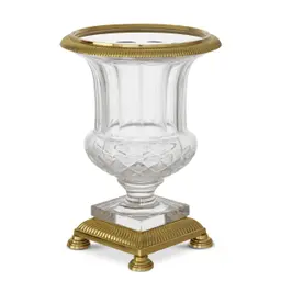 polished brass | hand blown clear glass