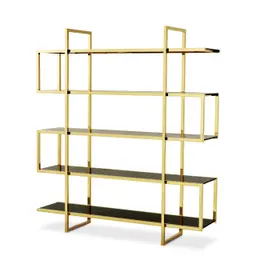 gold finish | black glass