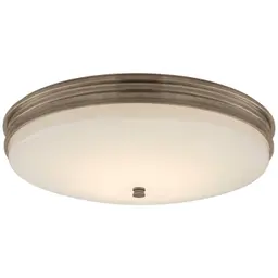 Antique Nickel White Glass