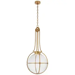 Antique-Burnished Brass Clear Glass