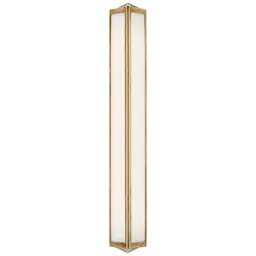 Natural Brass White Glass