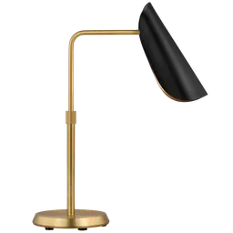 Midnight Black and Burnished Brass LED Bulb(s) Included