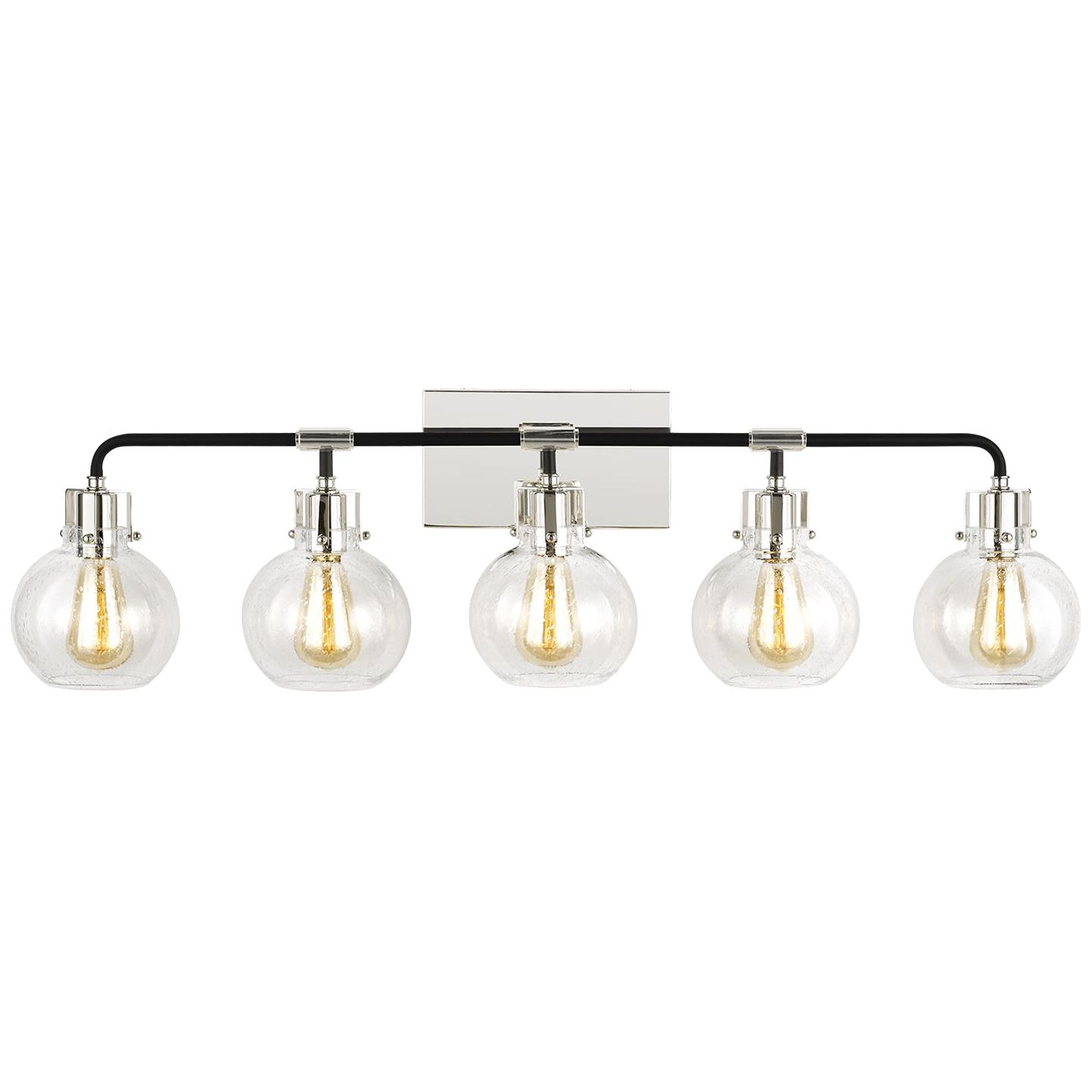 Polished Nickel/Textured Black