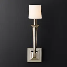 Polished Nickel White Linen/Frosted Lining