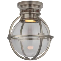 Antique Nickel Clear Glass