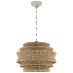 Polished Nickel and Natural Abaca