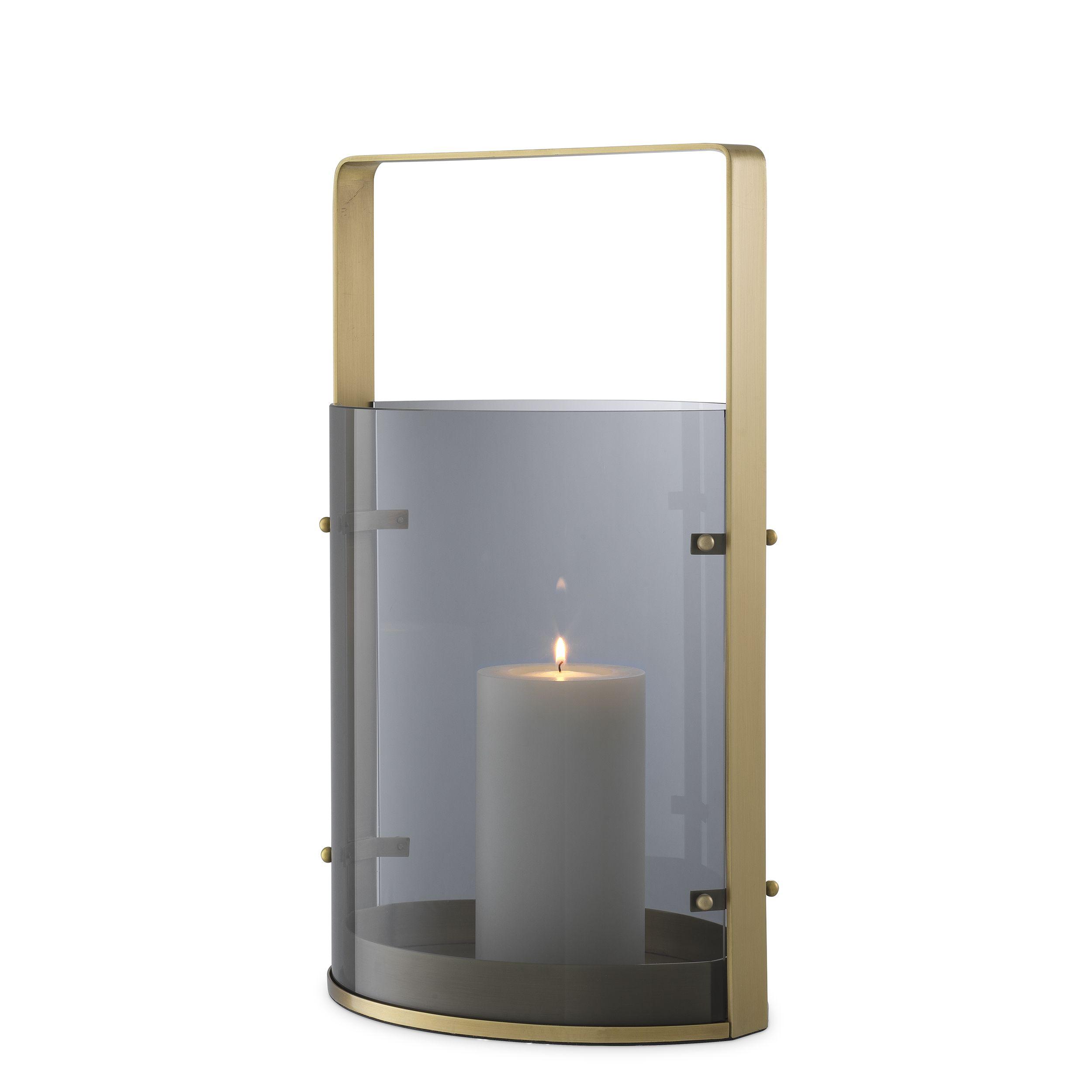 antique brass finish | smoke glass S