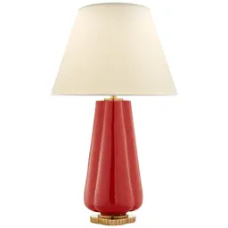 Berry Red 9" x 17" x 12.75" Natural Percale