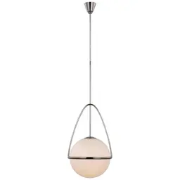 Polished Nickel White Glass