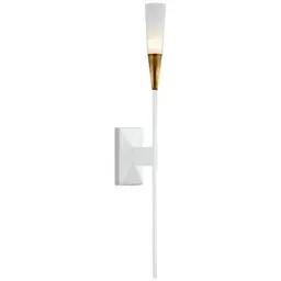 Matte White and Antique Brass